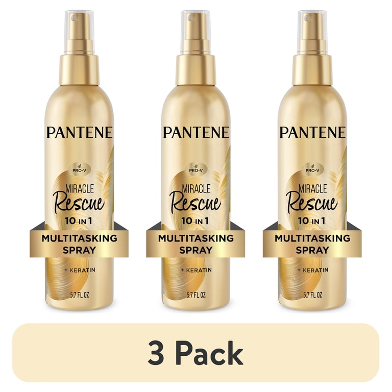 Pantene Miracle Rescue 10 in 1 Leave in Conditioner Spray, 3 pack