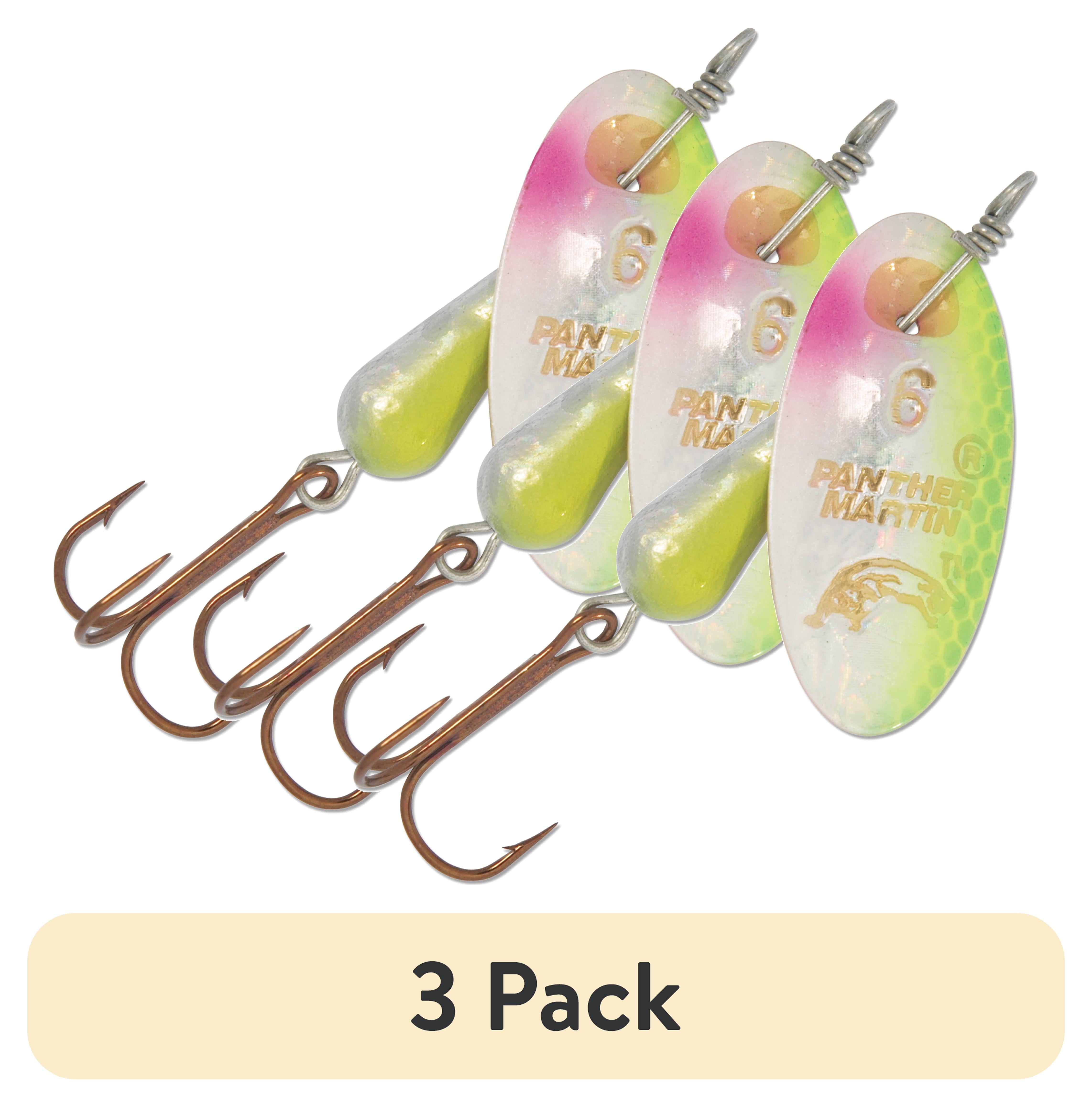 (3 pack) Panther Martin PMH_2_CH Classic Holographic Spinners Fishing Lure - Chartreuse - 2 (1/16 oz)