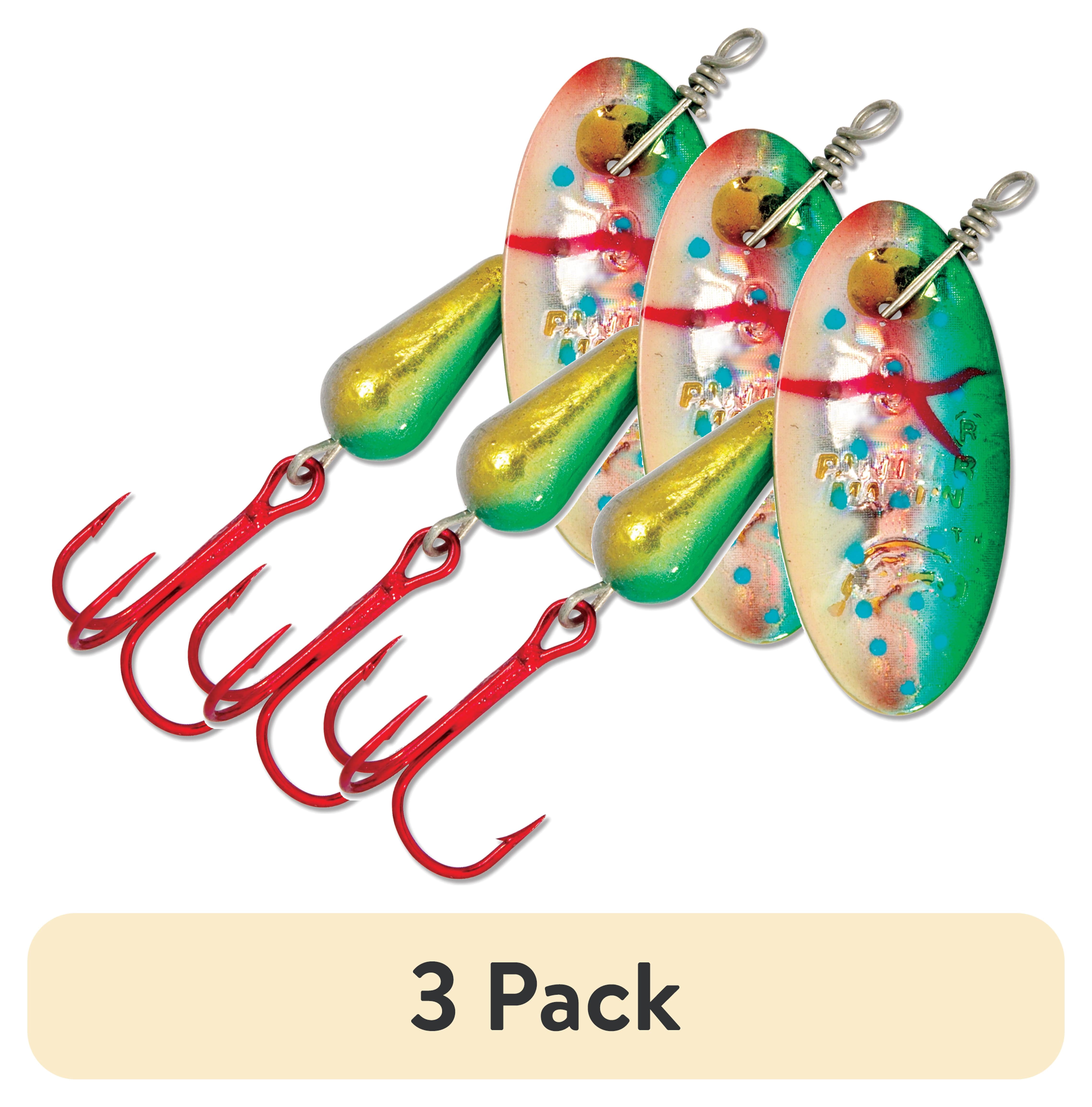 (3 pack) Panther Martin PMHRH_4_SPB Classic Red Hooks Teardrop Spinners Fishing Lure - Spotted Blue Holographic - 4 (1/8 oz)