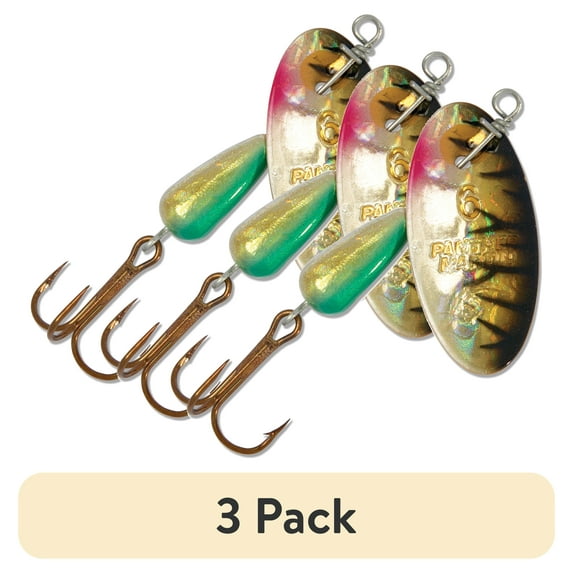 (3 pack) Panther Martin PMH_6_TBK Classic Holographic Spinners Fishing Lure - Tiger Black Holographic - 6 (1/4 oz)