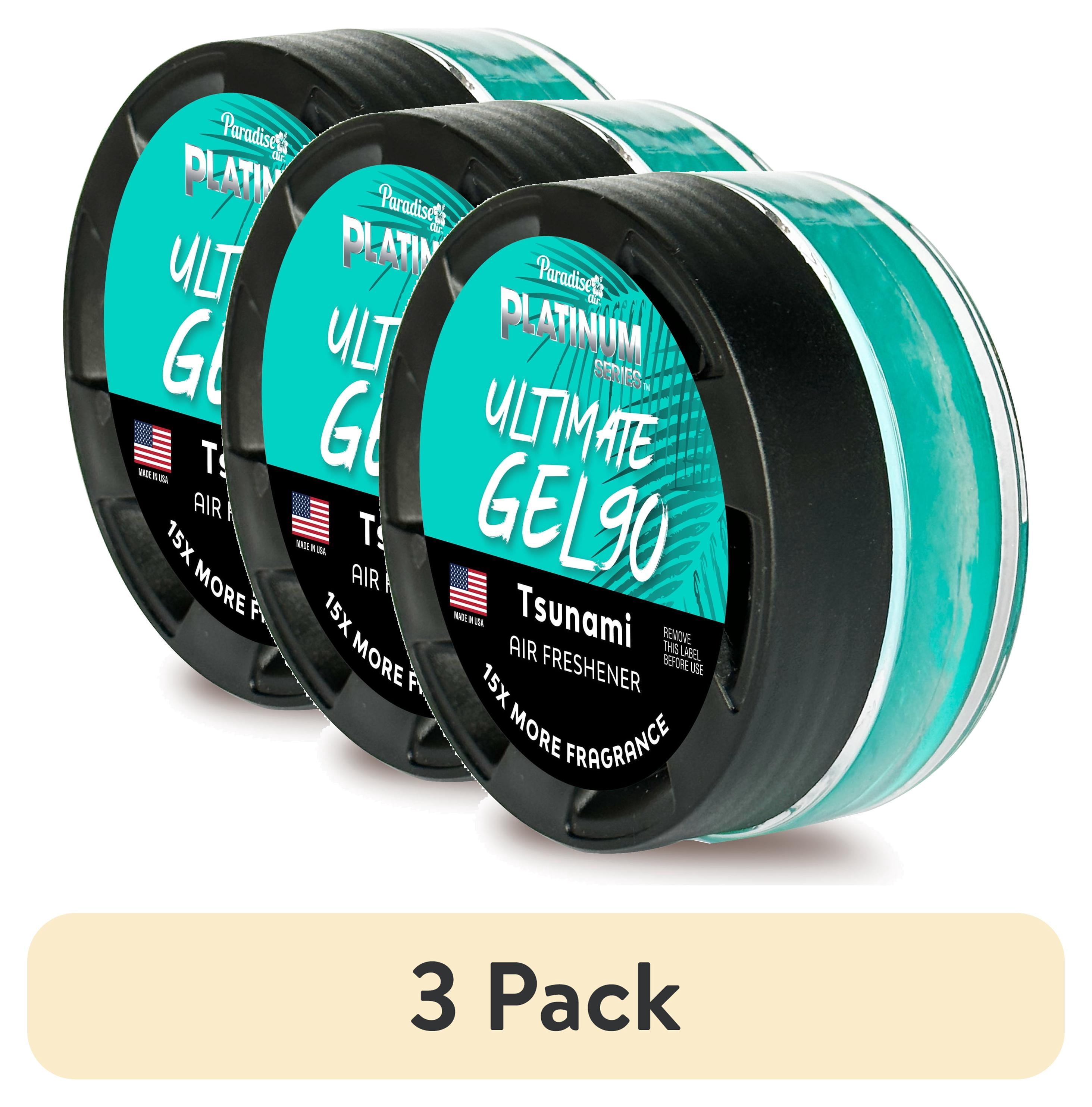 3 pack) Paradise Air Platinum Series Ultimate Gel 90 Air Freshener