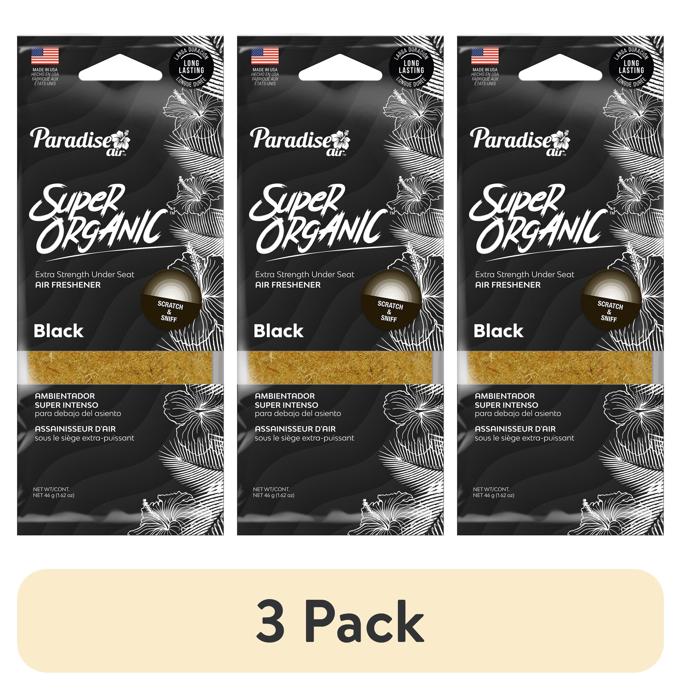 3 pack) Paradise Air Super Organic Extra Strength Air Freshener