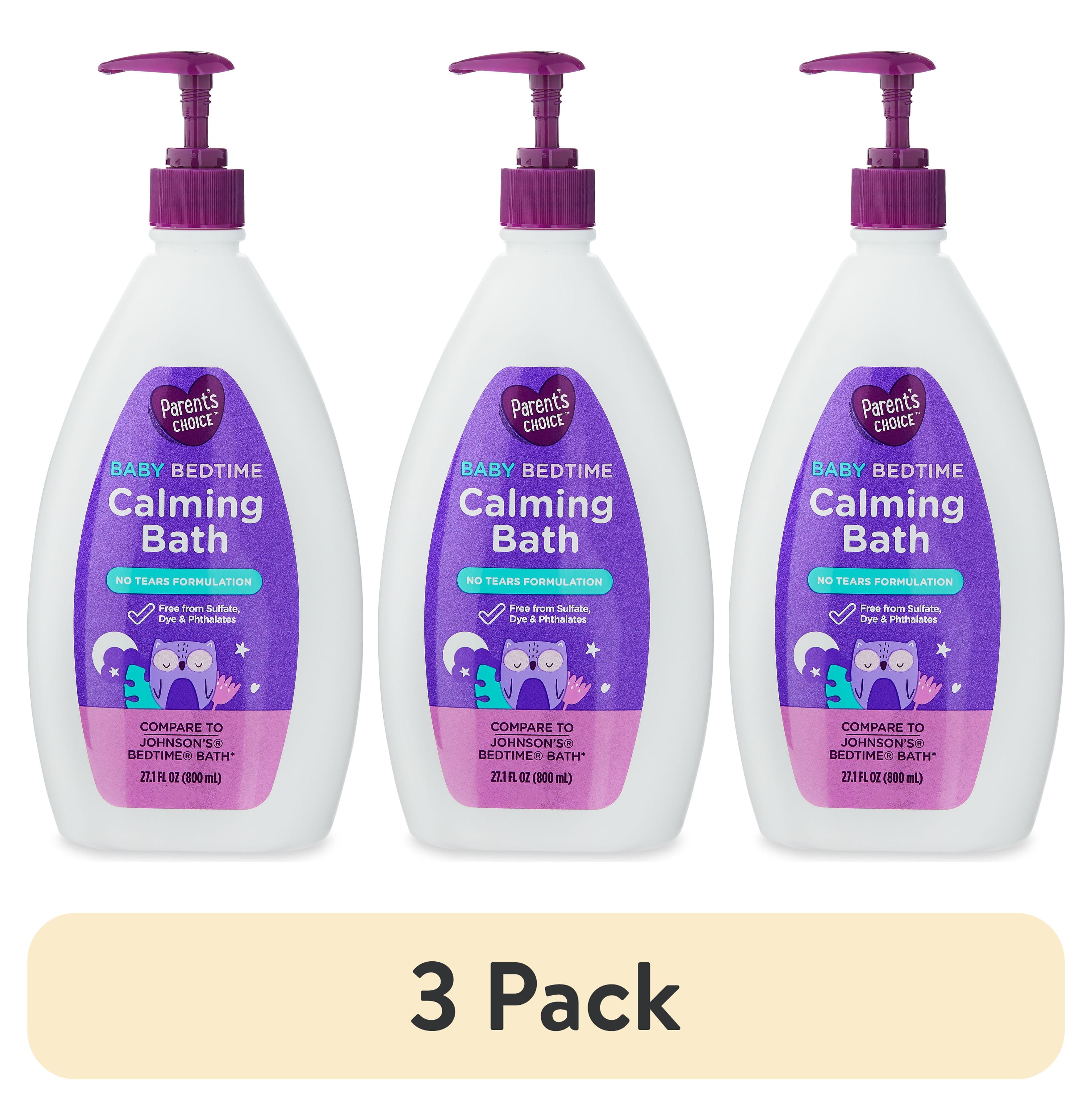 (3 pack) Parent's Choice Baby Bedtime Calming Bath, 27.1 fl oz