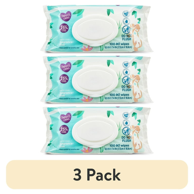 Parents Choice Fragrance Free Baby Wipes No Scent Sensitive Skin