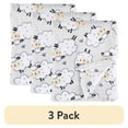 thumbnail image 1 of (3 pack) Parent's Choice Sheep Plush Baby Blanket, Grey, Infant Unisex, 30 in x 36 in, 1 of 10
