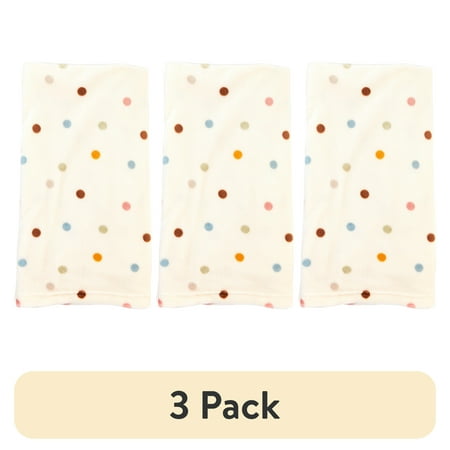 (3 pack) Parent's Choice Neutral Plush Dot Blanket