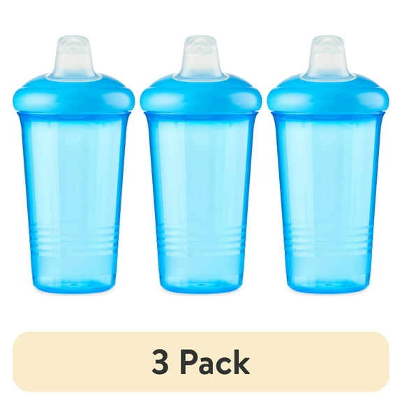 (3 pack) Parent's Choice Non-Spill Soft Spout Sippy Cup, Blue, Unisex, 9 fl oz