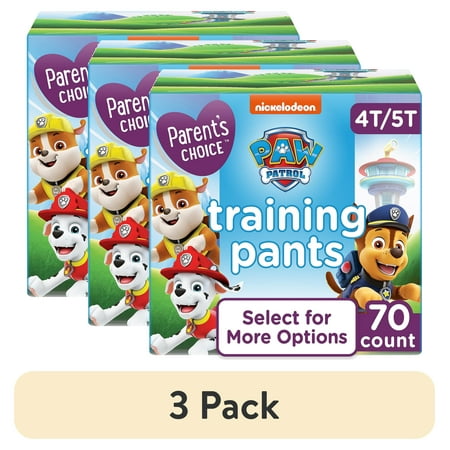 (3 pack) Parent's Choice Paw Patrol Training Pants for Boys, 4T/5T, 70 Count (Select for More Options)