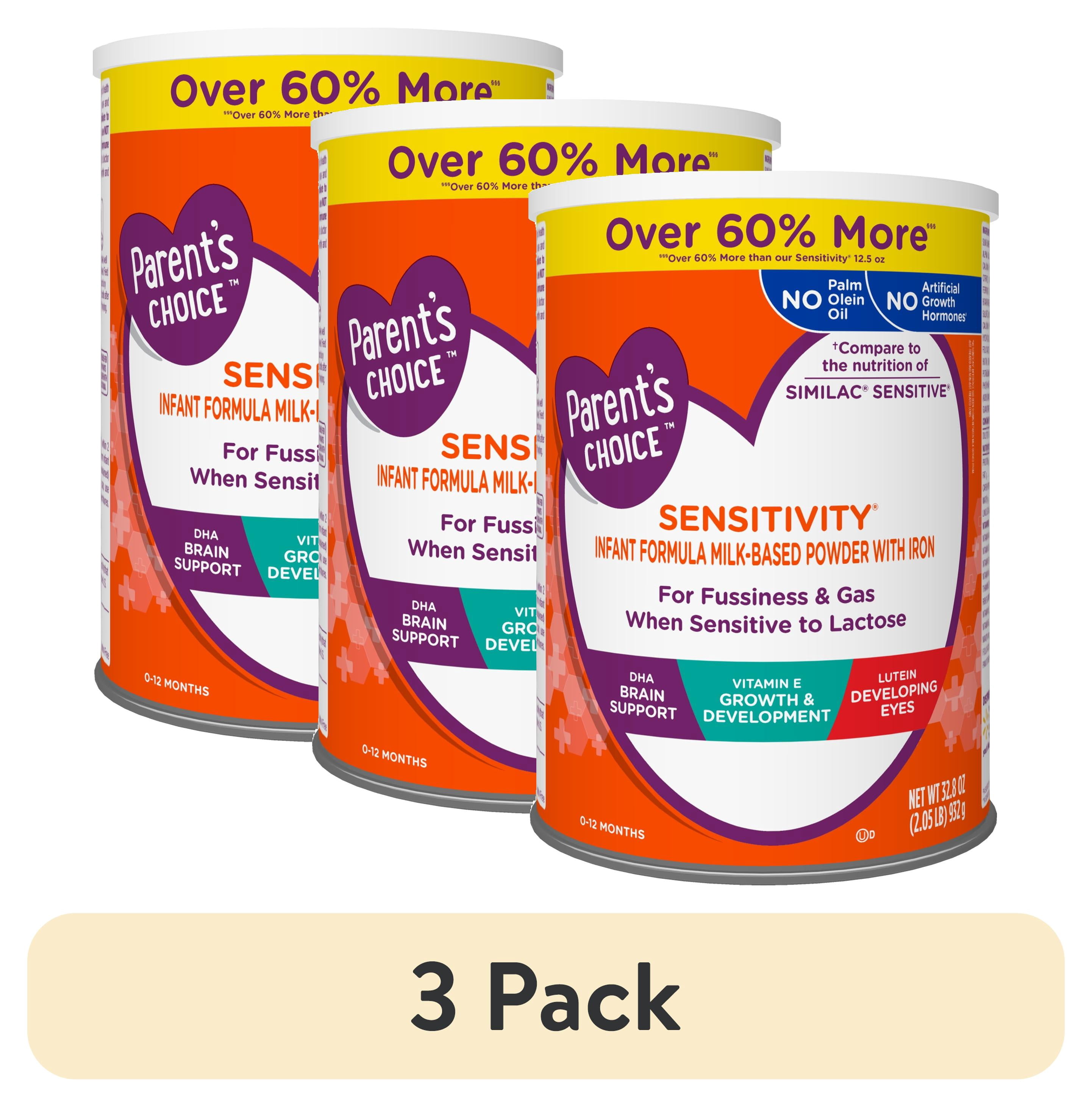 4 pack) Parent's Choice Sensitivity Infant Formula Powder with