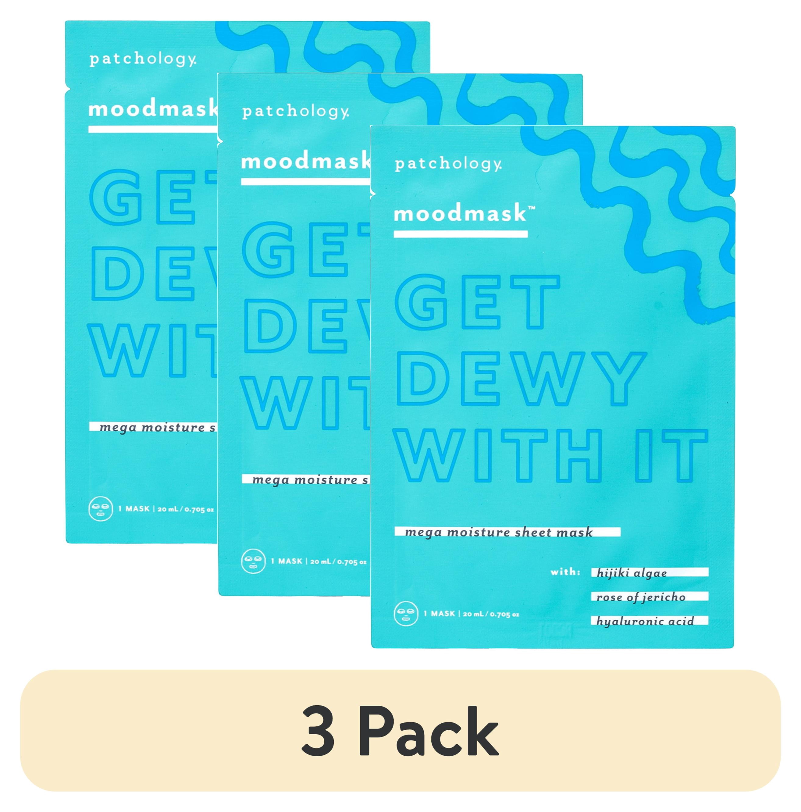 (3 pack) Patchology Moodmask Get Dewy With It Mega Moisture Sheet Mask, 0.705 oz
