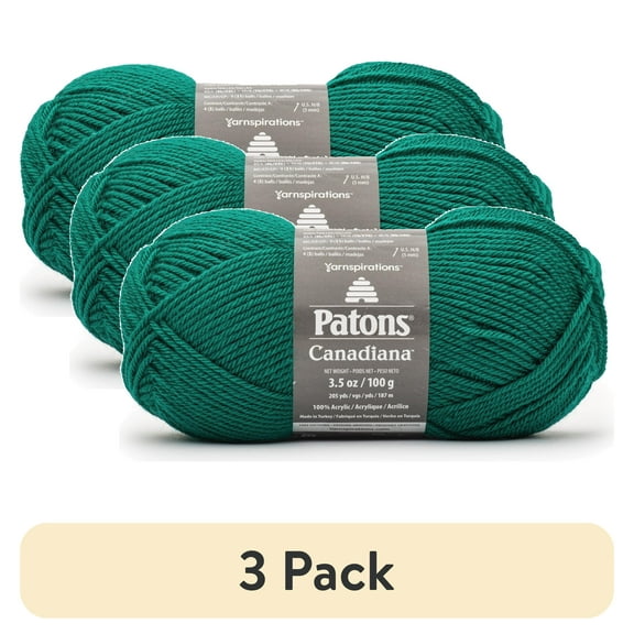 (3 pack) Patons Canadiana Yarn - Solids-Wax Leaf