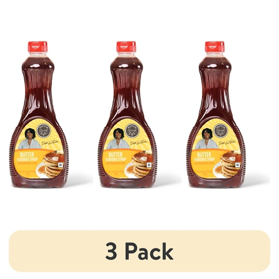 (3 pack) Patti LaBelle Buttery Breakfast Syrup, Rich Maple Flavor, 24 fl oz Bottle