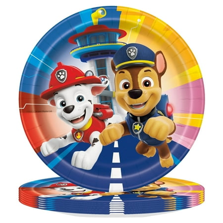 Paw Patrol Round 7" Dessert Plates, 8ct