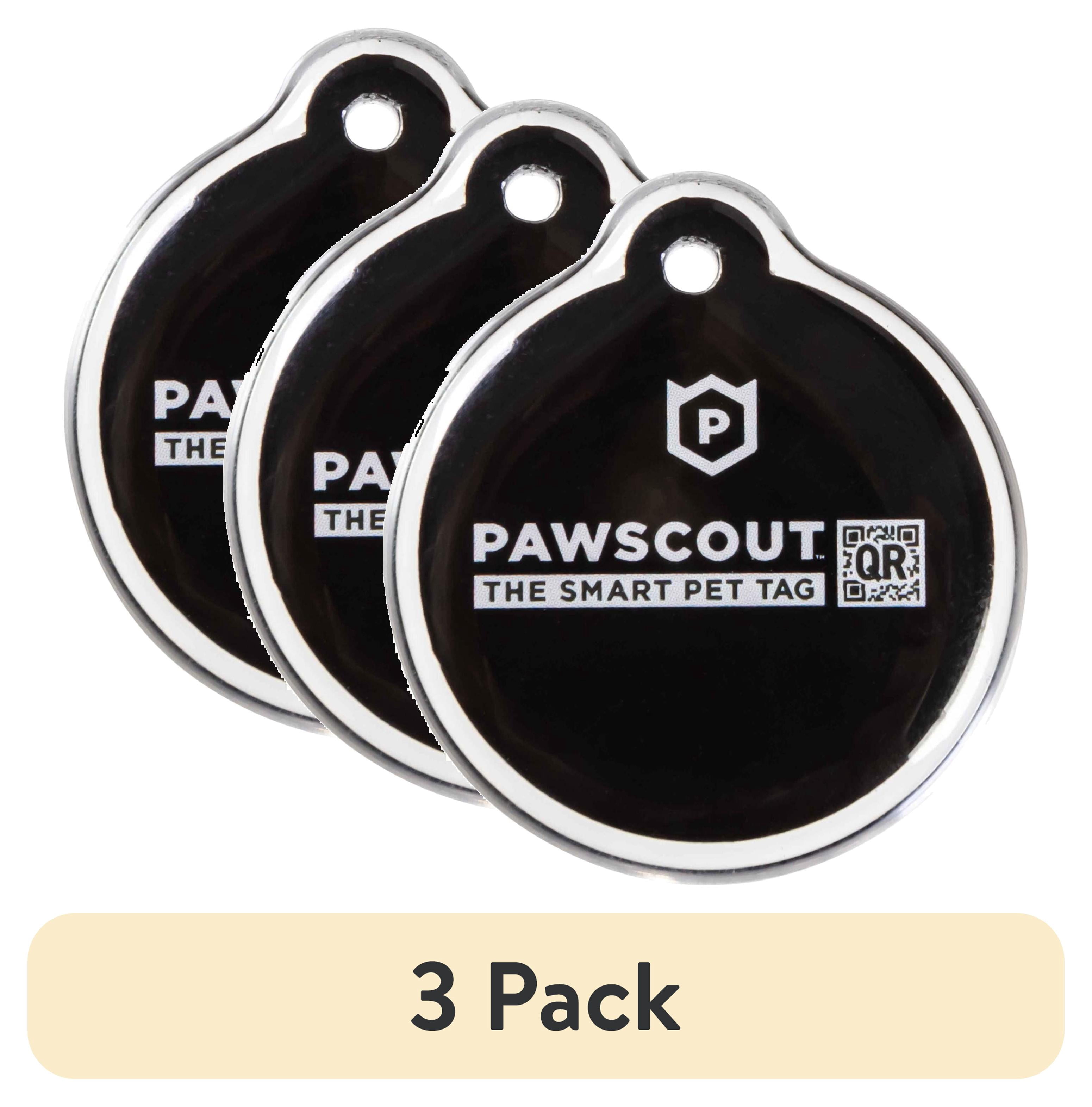 (3 pack) PawscoutQR Smart Pet Tag for Dogs & Cats, Pair with App to Send Lost & Found Pet Alerts