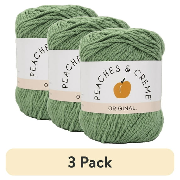(3 pack) Peaches & Crème Cotton, Meadow, 2.5 oz