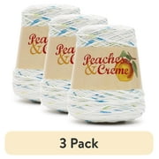 3 pack Peaches & Creme  Cone  #4 Medium Cotton Yarn, Happy Go Lucky 14oz/400g, 674 Yards