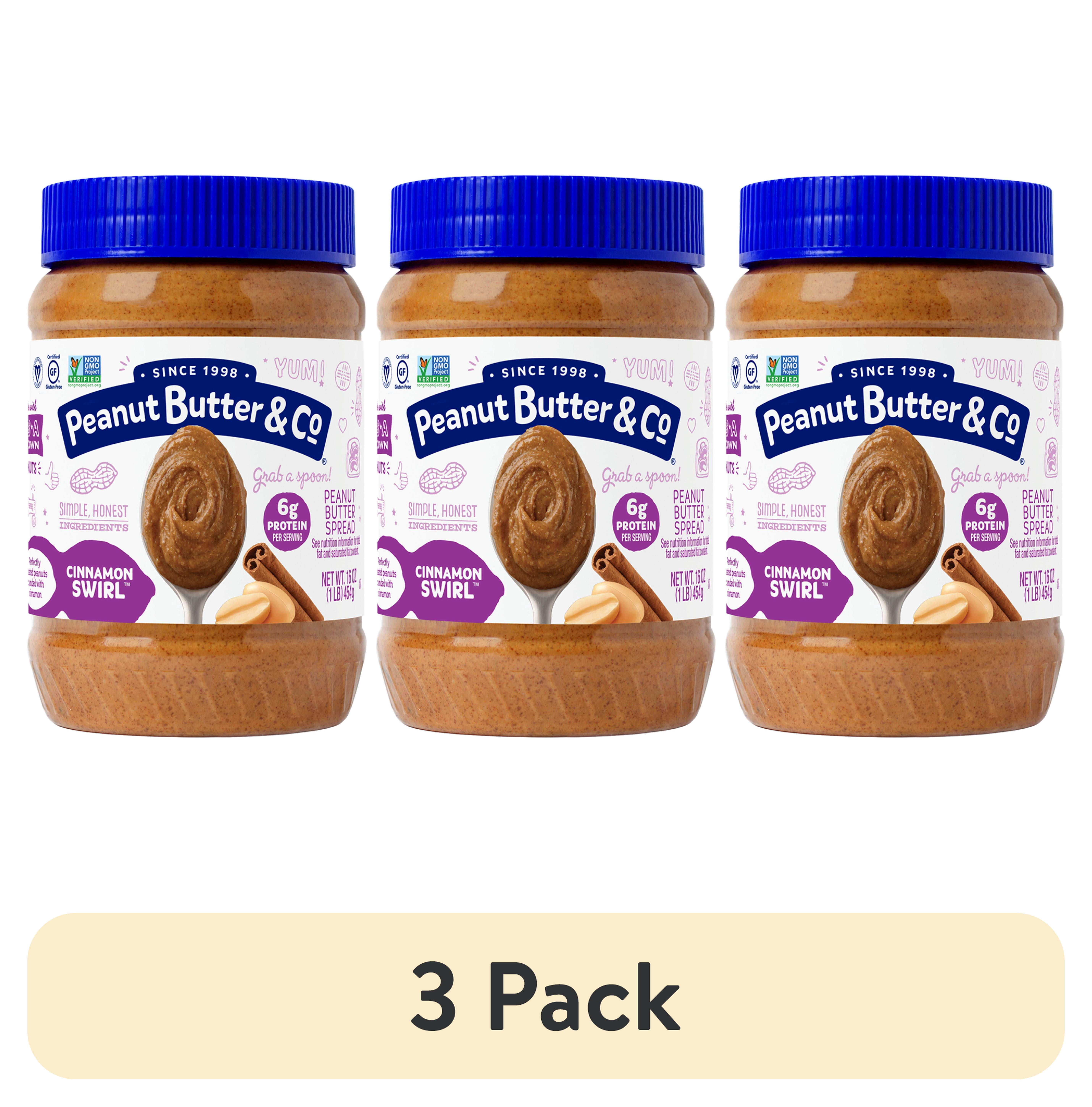 (3 pack) Peanut Butter & Co, Cinnamon Swirl, Peanut Butter Spread, 16 oz