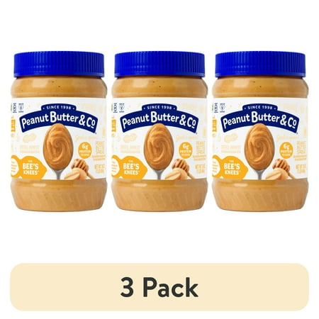 (3 pack) Peanut Butter & Co, The Bee's Knees, Peanut Butter Spread, 16 oz