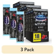 (3 pack) Pedialyte AdvancedCare Plus Electrolyte Powder, Berry Frost, 18 Powder Packets
