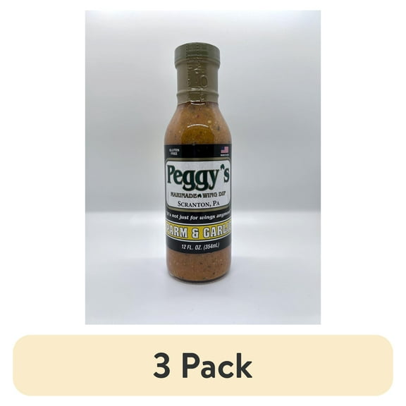 (3 pack) Peggys Marinade and Dipping Peggys Marinade & Dipping Sauce, 12 oz