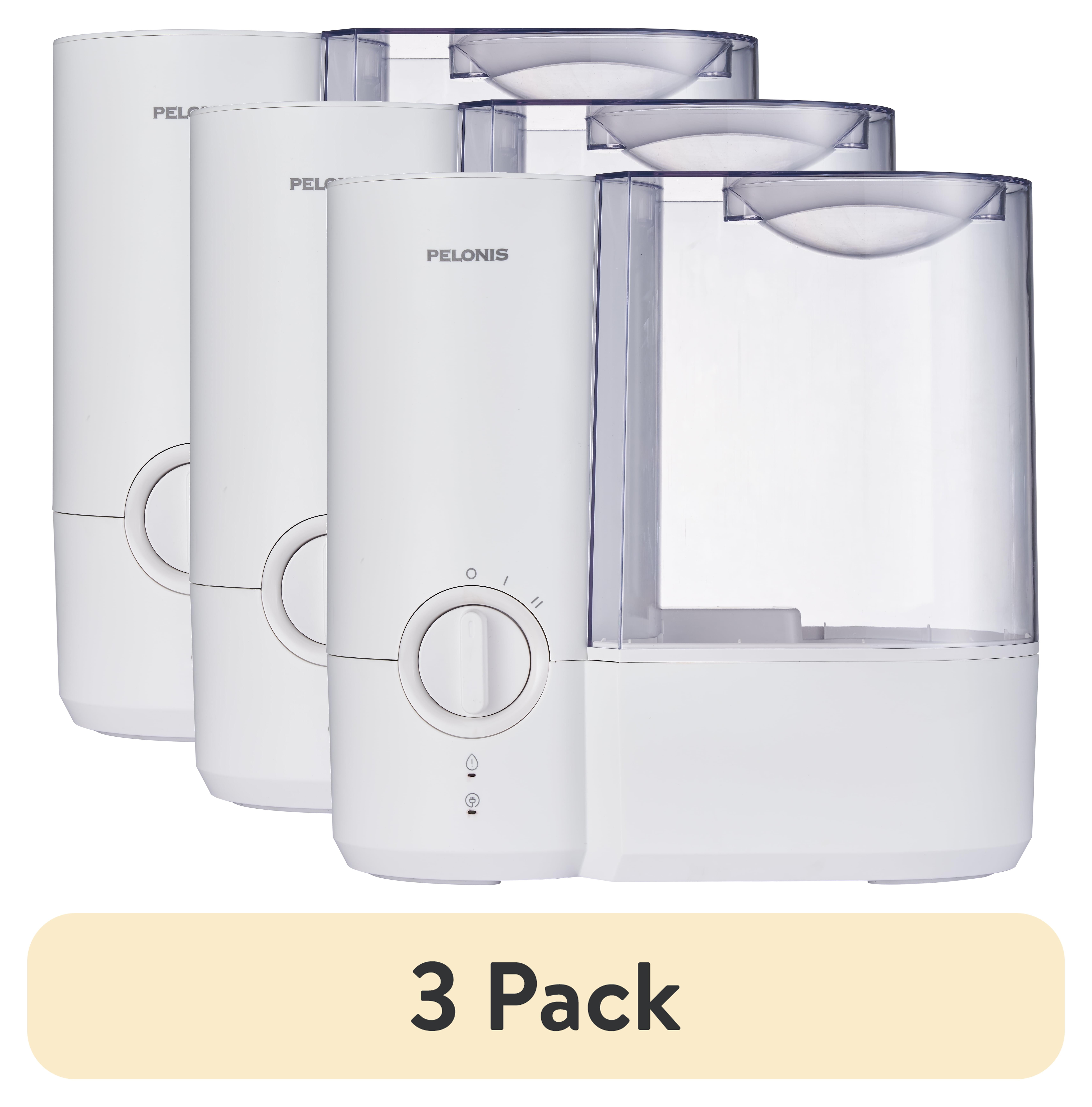(3 pack) Pelonis 1.2 Gallon Warm Mist Humidifier, White, PSU12W1WW