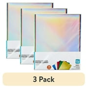 (3 pack) Pen+Gear Assorted Metallic Mini Poster Board, 12" x 14", 10 Count