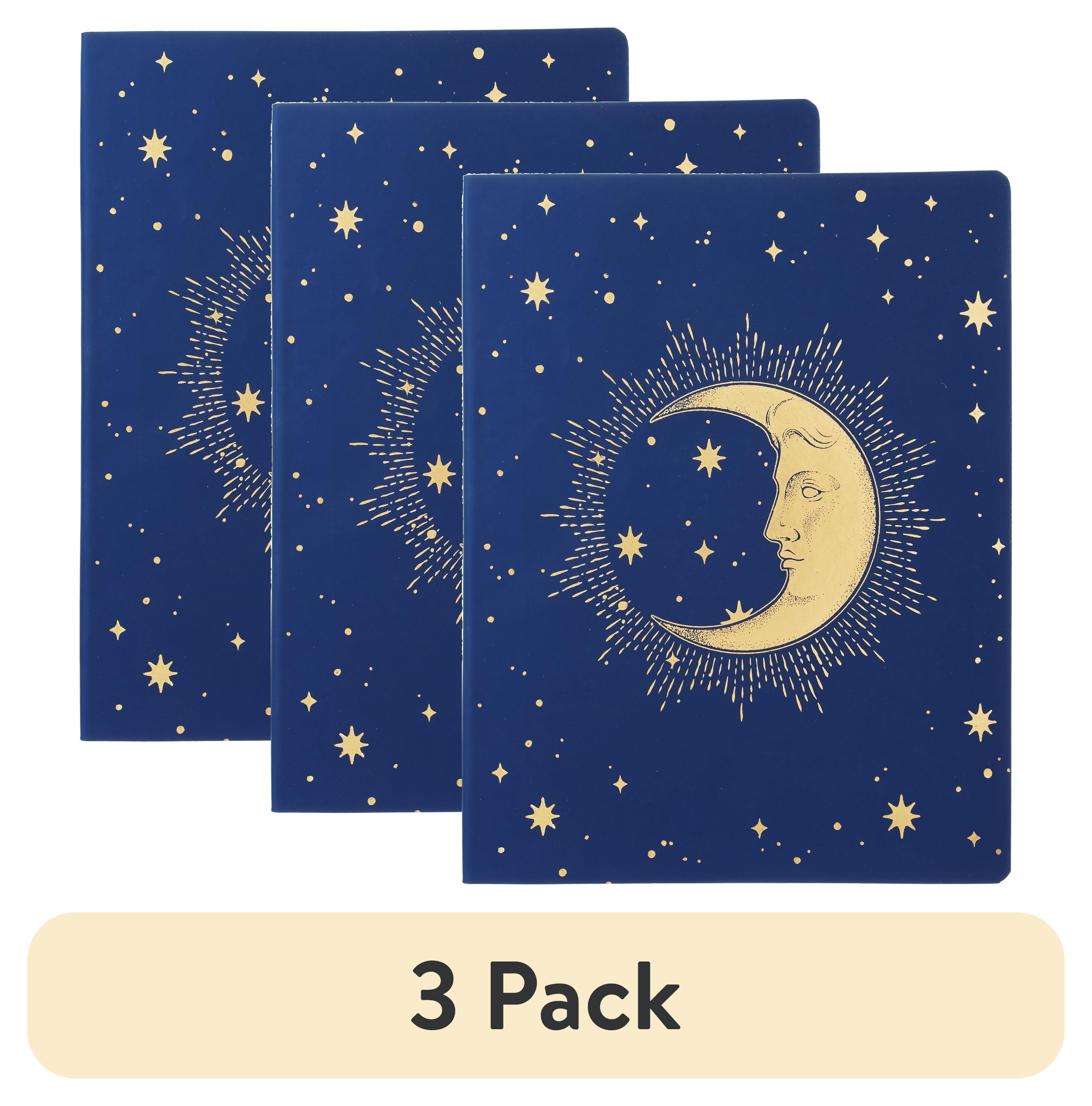 (3 pack) Pen + Gear Soft Cover Journal, 11x8.5 in, Gold Foil Edges, 96 Sheets, Blue, Soft Touch Polyurethane