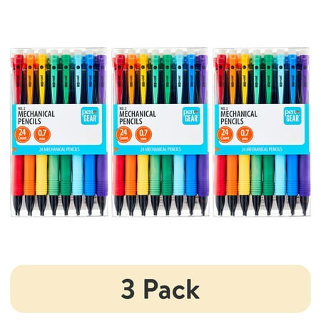 (3 pack) Pen+Gear #2 HB Mechanical Pencils, 0.7mm, 24 Count