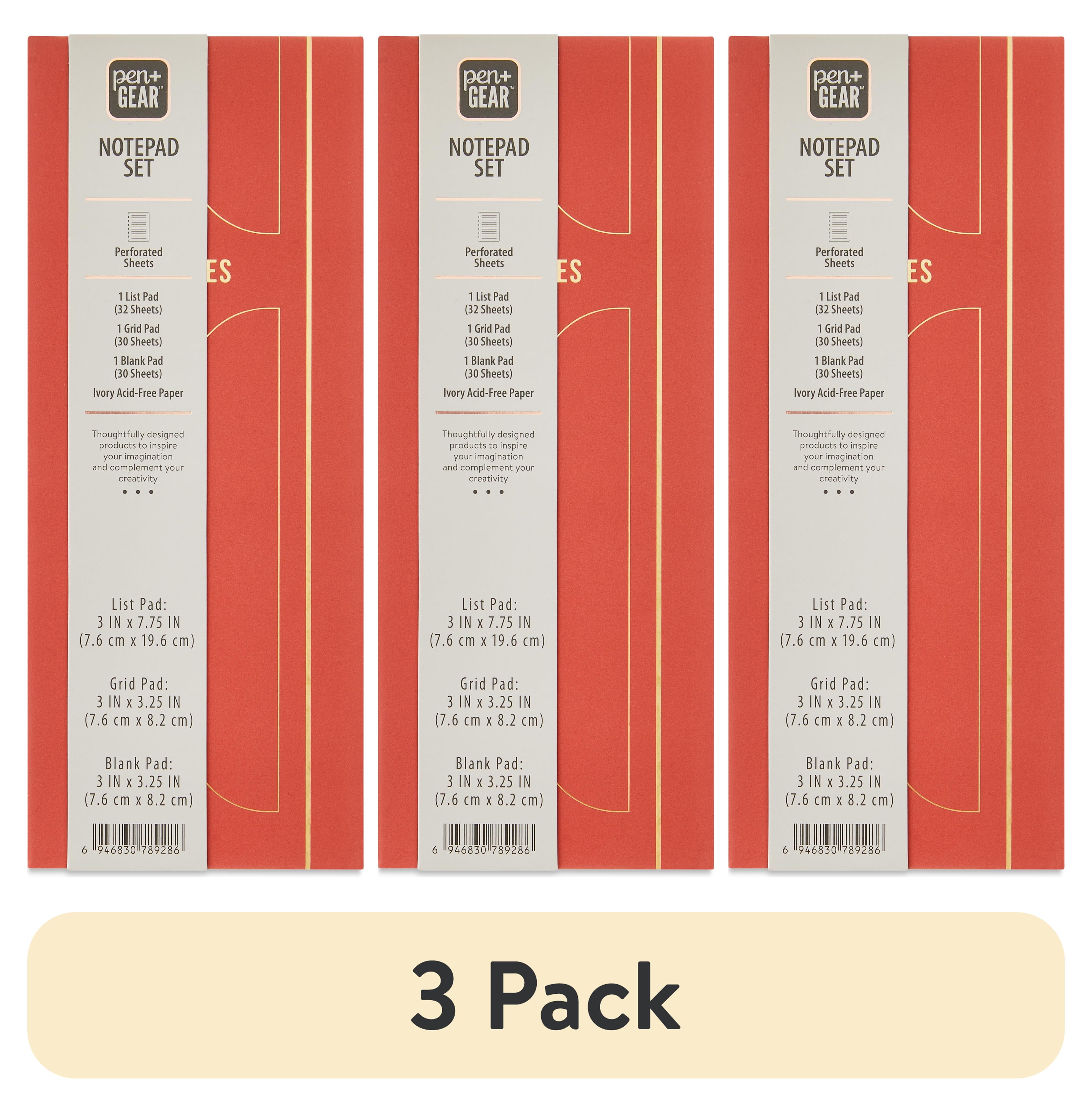 (3 pack) Pen+Gear Notepad Set, Red Canyon, 3.6" x 9", 3 Count