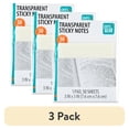 thumbnail image 1 of (3 pack) Pen+Gear Semi-Transparent Sticky Notes 3x3 Inch, 50 Sheets Per Pad, 1 of 7