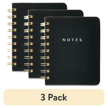 (3 pack) Pen+Gear Brand Small Memo Spiral Notepad, 4" x 5",192 Ruled Pages