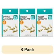 (3 pack) Pen + Gear Small Wooden Clothespins, 20 Count