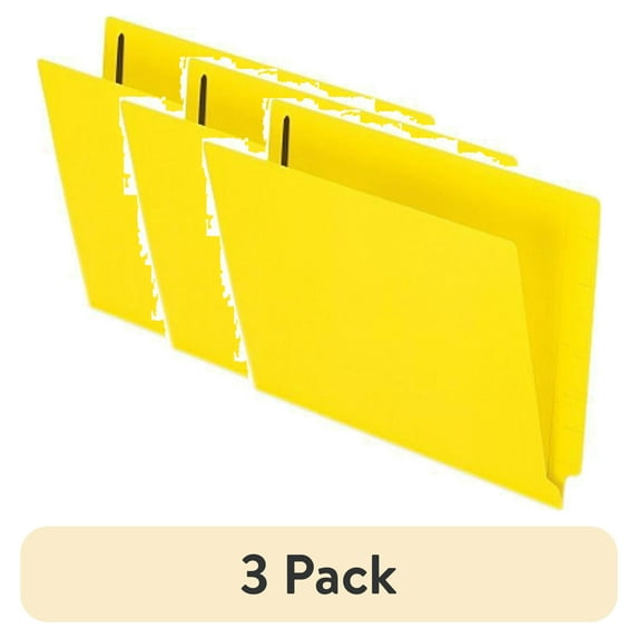 (3 pack) Pendaflex Colored End Tab Folders w/ Fasteners