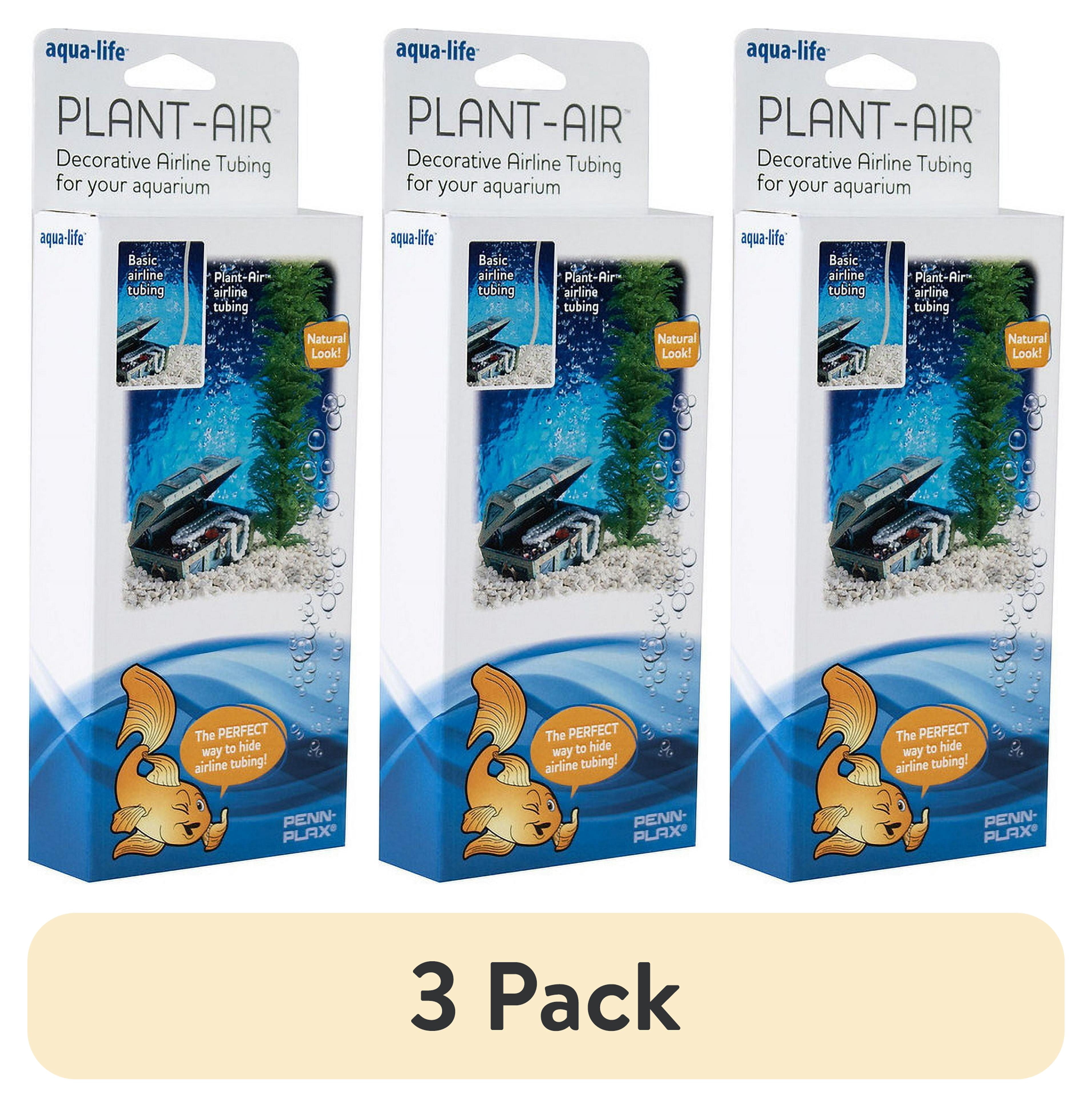 (3 pack) Penn-Plax Decorative Green Plastic Plants Surround Airline Tubing for Aquarium 60"Length - 1 Count