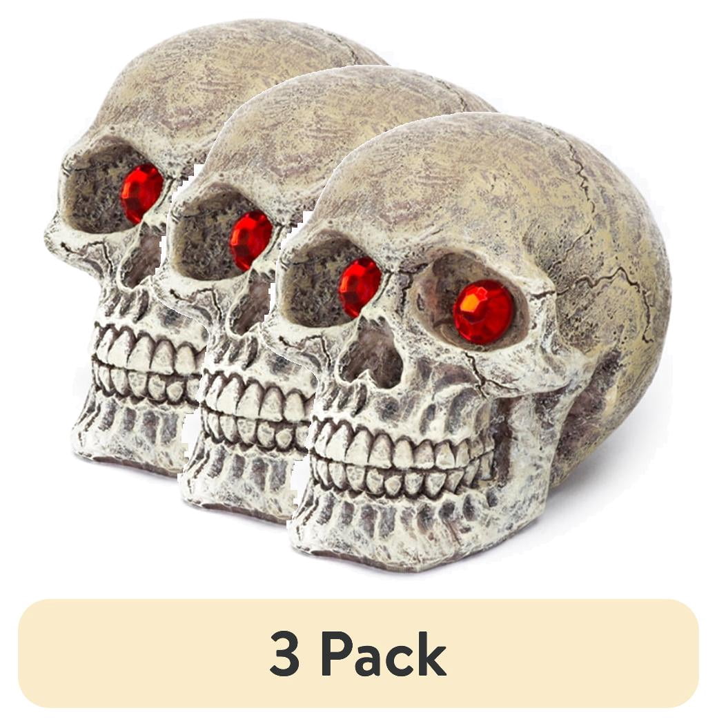 (3 pack) Penn-Plax Skull Gazers Aquarium Decor- Quality Resin for Terrarium and Fish Tanks - Mini - 1 count