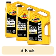 (3 pack) Pennzoil Full Synthetic 0W-20 Motor Oil, 5 Quart