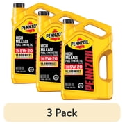 3 pack Pennzoil High Mileage Full Synthetic 5W-20 Motor Oil, 5 Quart