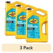 3 pack Pennzoil Marine Premium Plus 2-Cycle Synthetic Blend Engine Oil, 1 Gallon