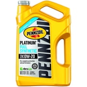 Pennzoil Platinum Full Synthetic 0W-20 Motor Oil, 5 Quart 3 Pack