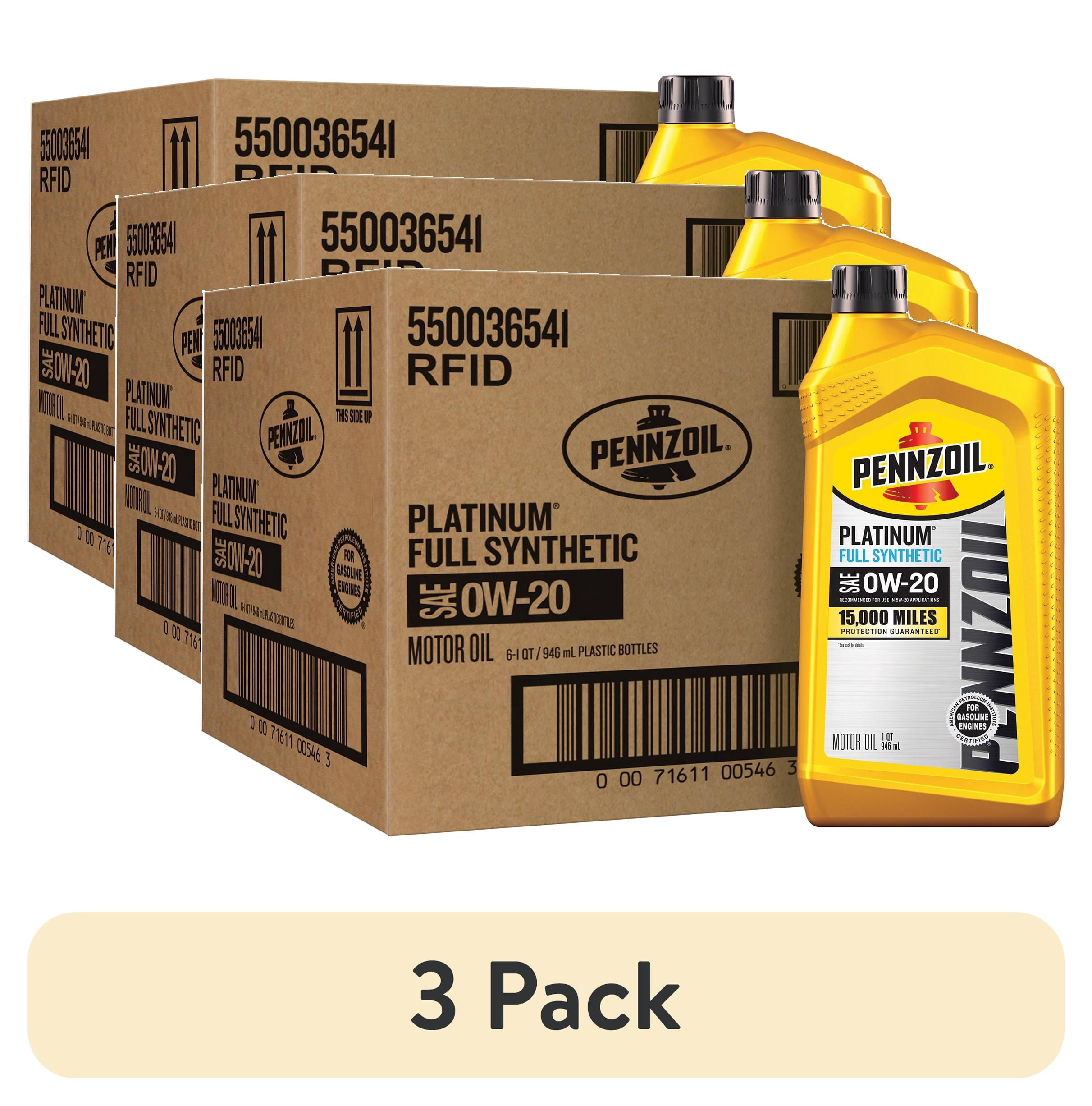 Pennzoil, Full Synthetic Motor Oil, 0W-20, 1-Quart - Walmart.com