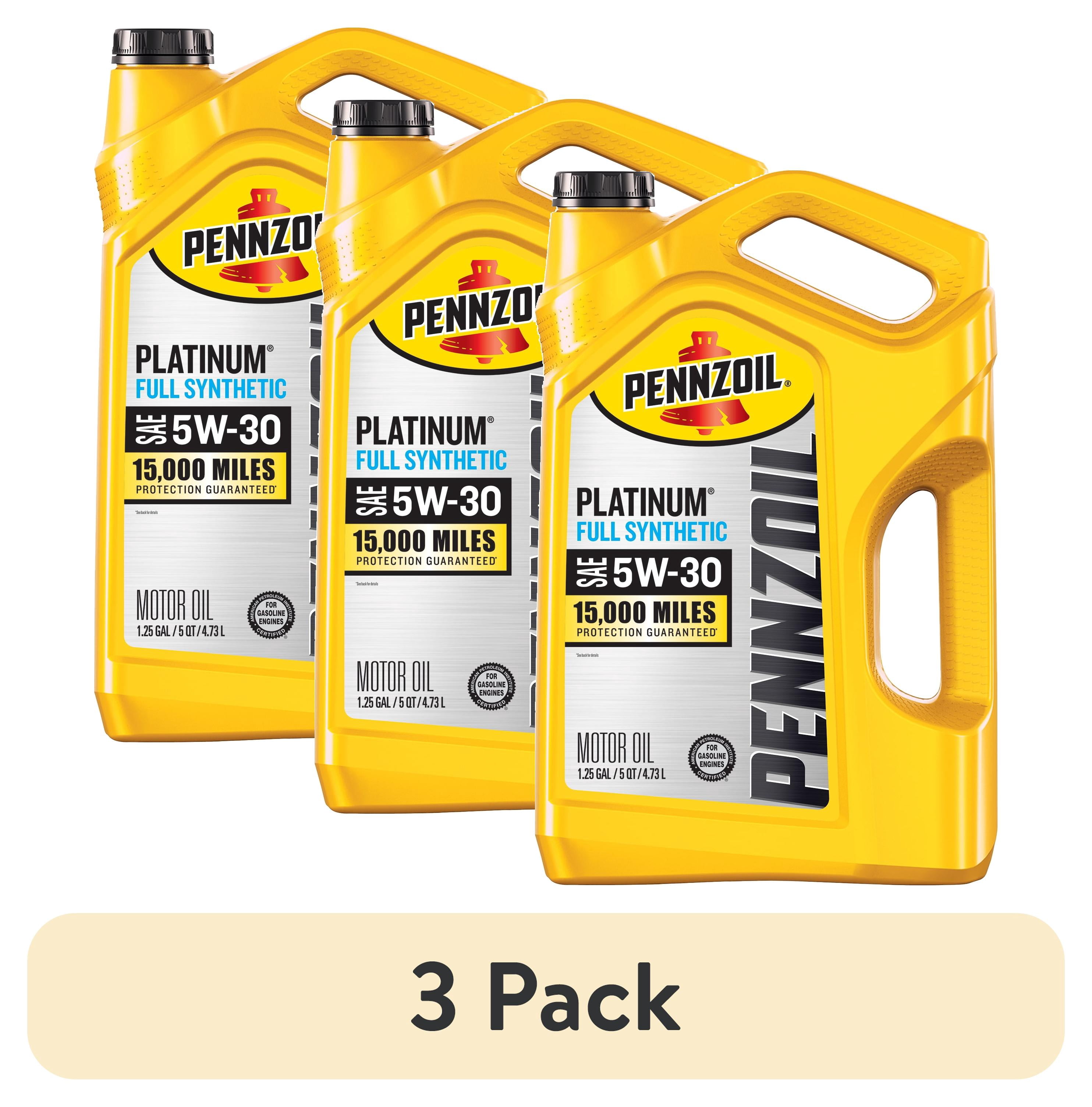 Pennzoil Euro L Full Synthetic 5W-30 3本組 3 pack) Pennzoil Platinum Full Synthetic 5W-30 Motor Oil, 5 Quart