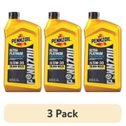 3 pack Pennzoil Ultra Platinum Full Synthetic 5W-30 Motor Oil, 1 Quart