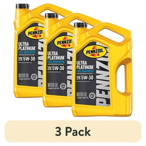 (3 pack) Pennzoil Ultra Platinum Full Synthetic 5W-30 Motor Oil, 5 Quart