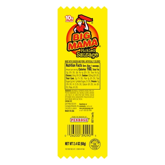 (3 pack) Penrose Big Mama Pickled Sausage, 2.4 oz