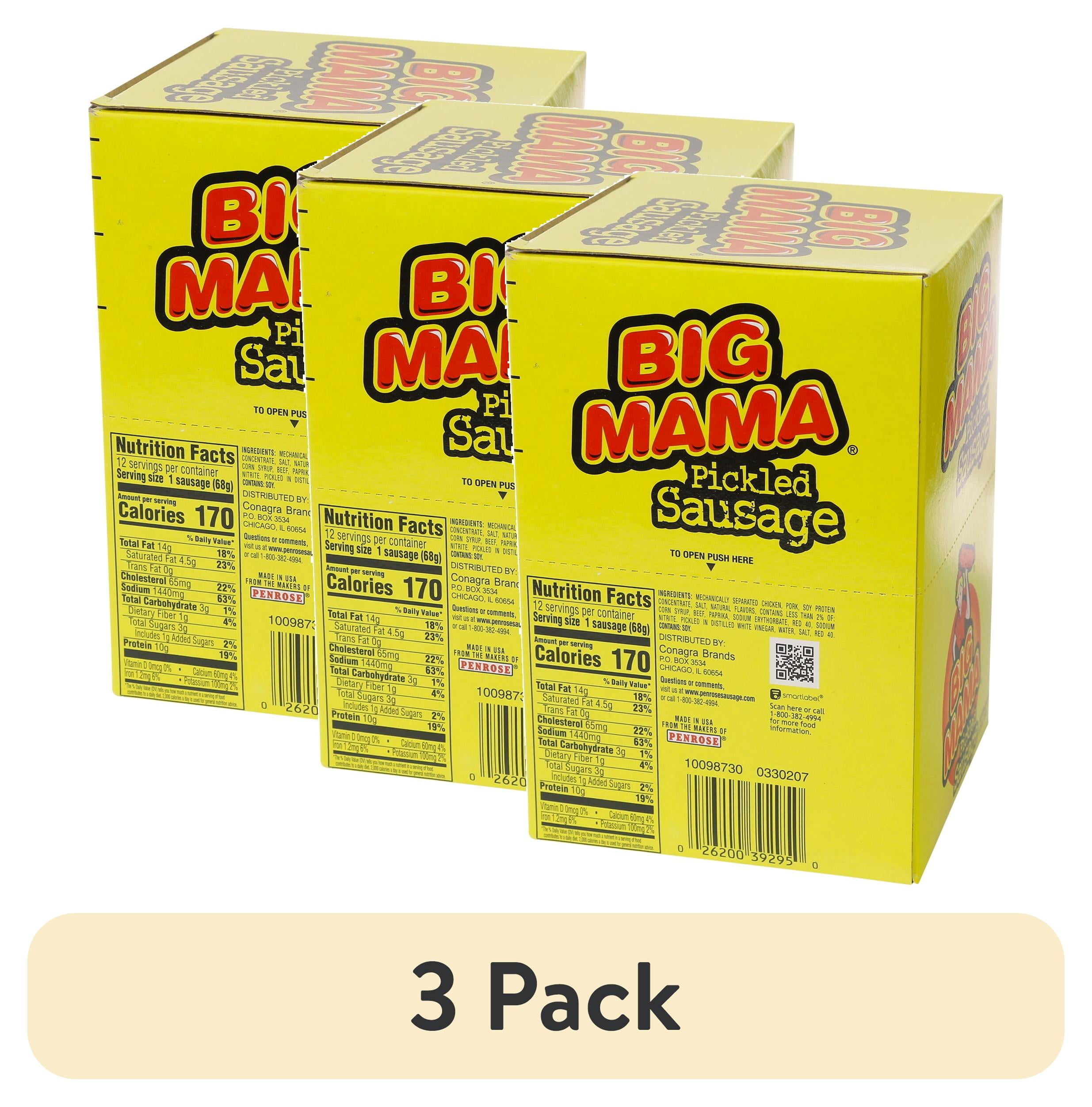 (3 pack) Penrose Big Mama Pickled Sausage, 2.4 oz - Walmart.com