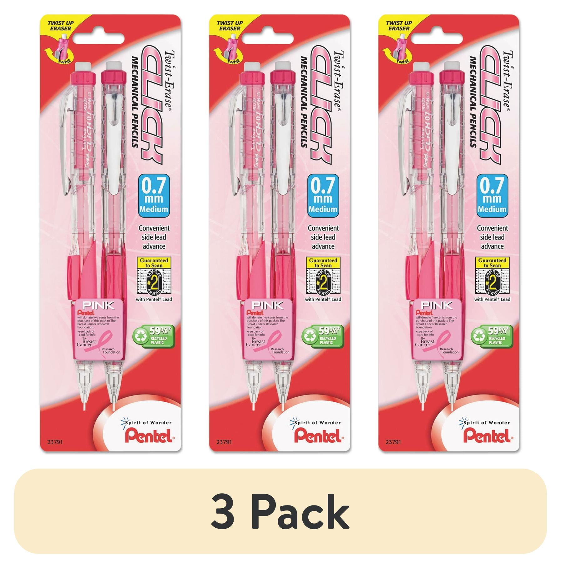Pentel Twist Erase Click Mechanical Pencils, Refillable, #2