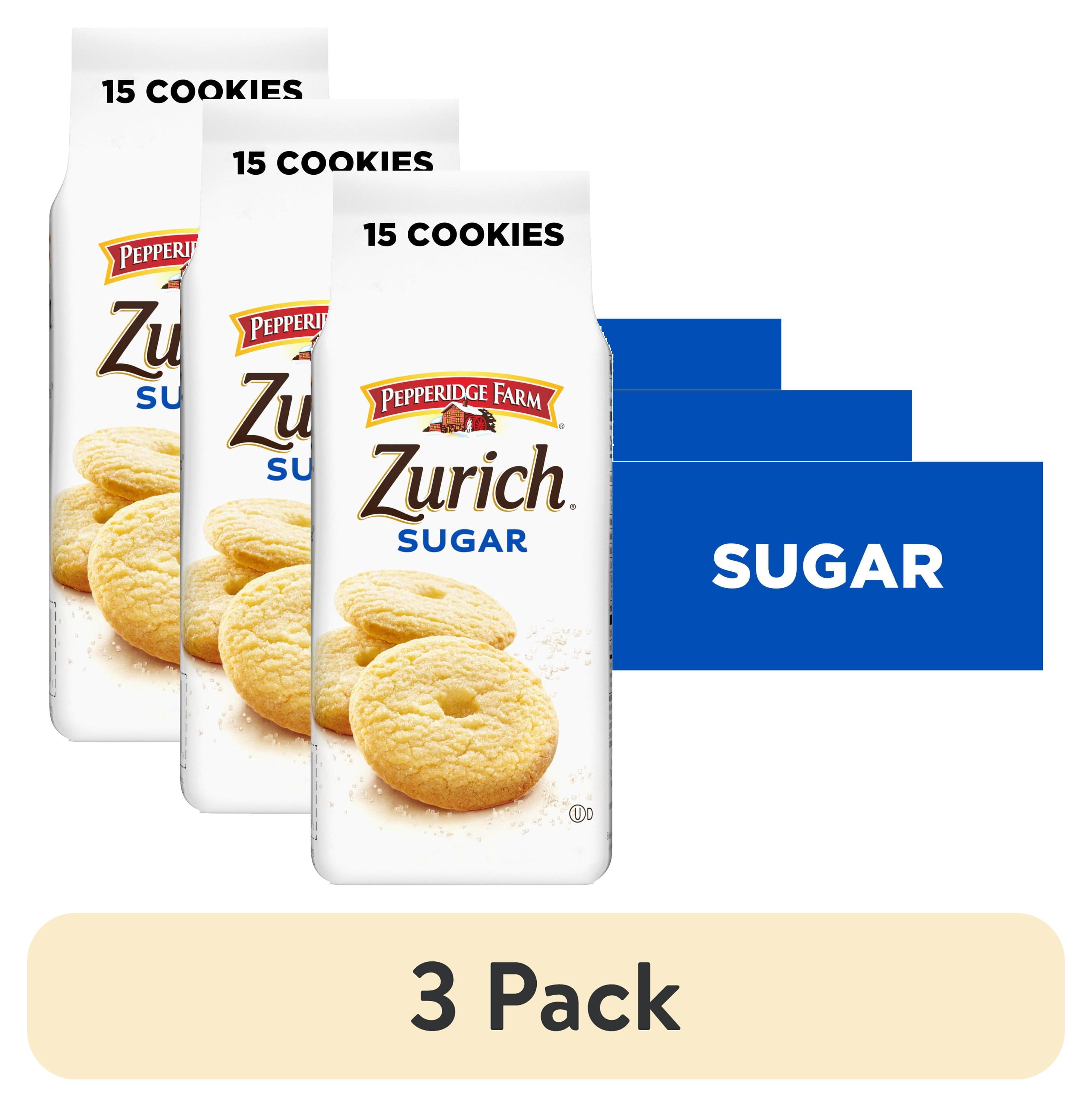 (3 pack) Pepperidge Farm Zurich Sugar Cookies, 5.25 oz Bag
