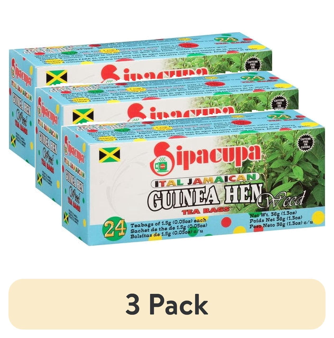 (3 pack) Perishables Jamaica Tops Sipacupa Ital Jamaican Tea, 24 ea