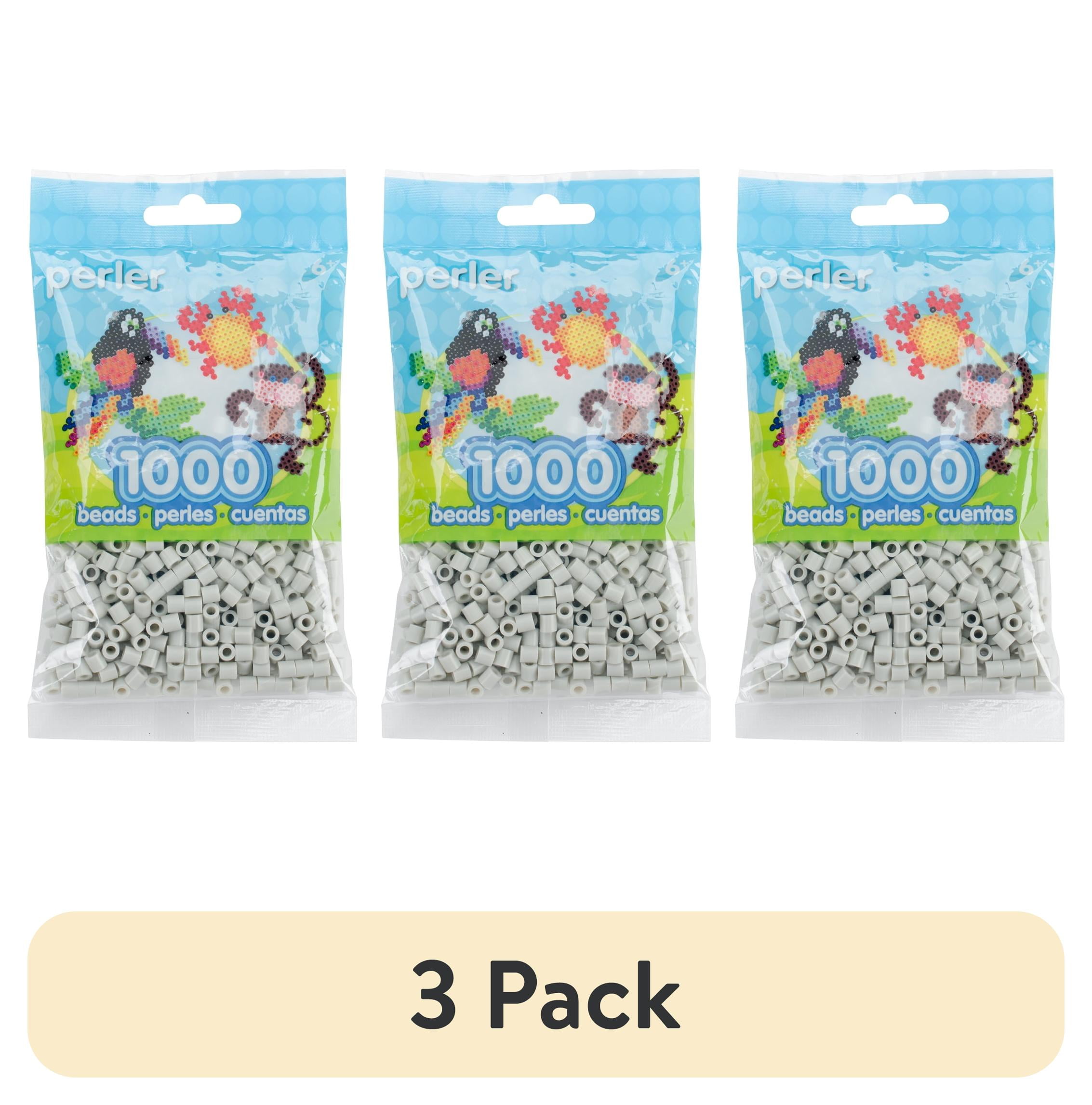 Perler Fused Bead Bag 1000pc Light Grey