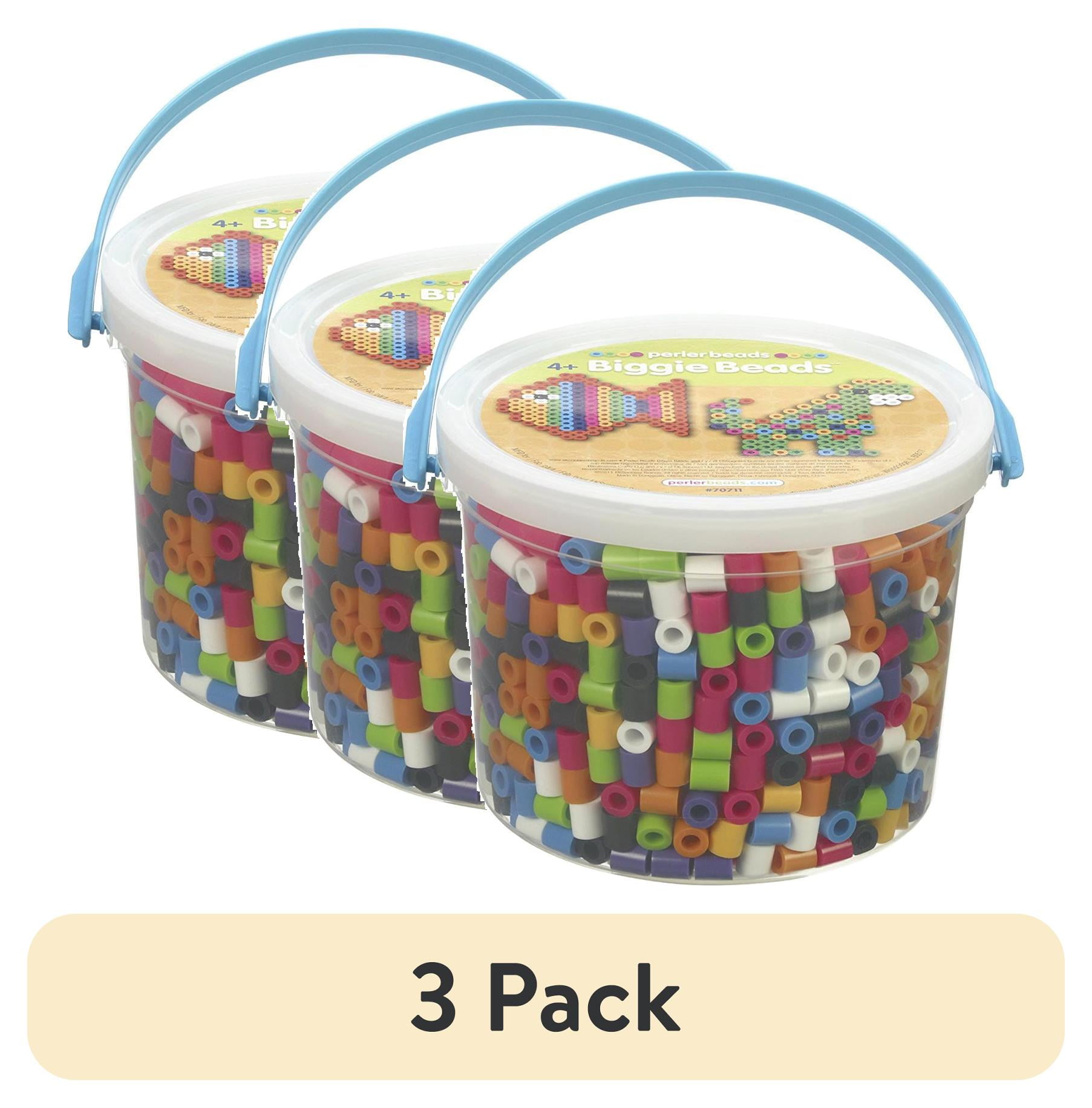 Perler Biggie Beads Bucket, Assorted Colors, 1200 ct, Kids Craft